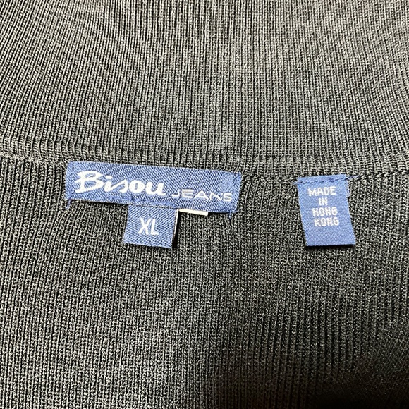 BISOU JEANS 2 Piece Rayon Nylon Knit Sleeveless Dress + Matching Sweater Blazer - Picture 6 of 14